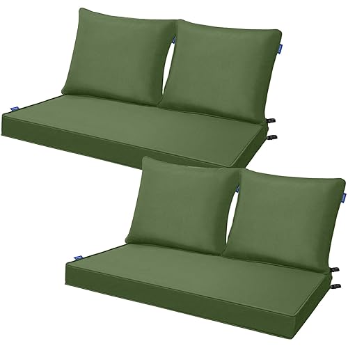 Outdoor Loveseat Cushion Set 44''x24'', Outdoor Cushions for Patio Furniture
