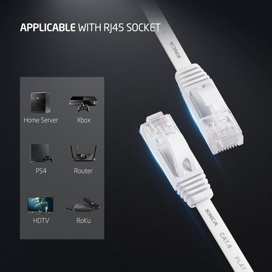 ホワイト LANケーブル RJ45コネクタ Amazon.co.jp: Cat6 イーサネットケーブル 50フィート ホワイト