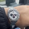 SEIKO Men's SSC813 Prospex Solar Chronograph Watch Blue Sport Chronograph, silver/white SS, Modern