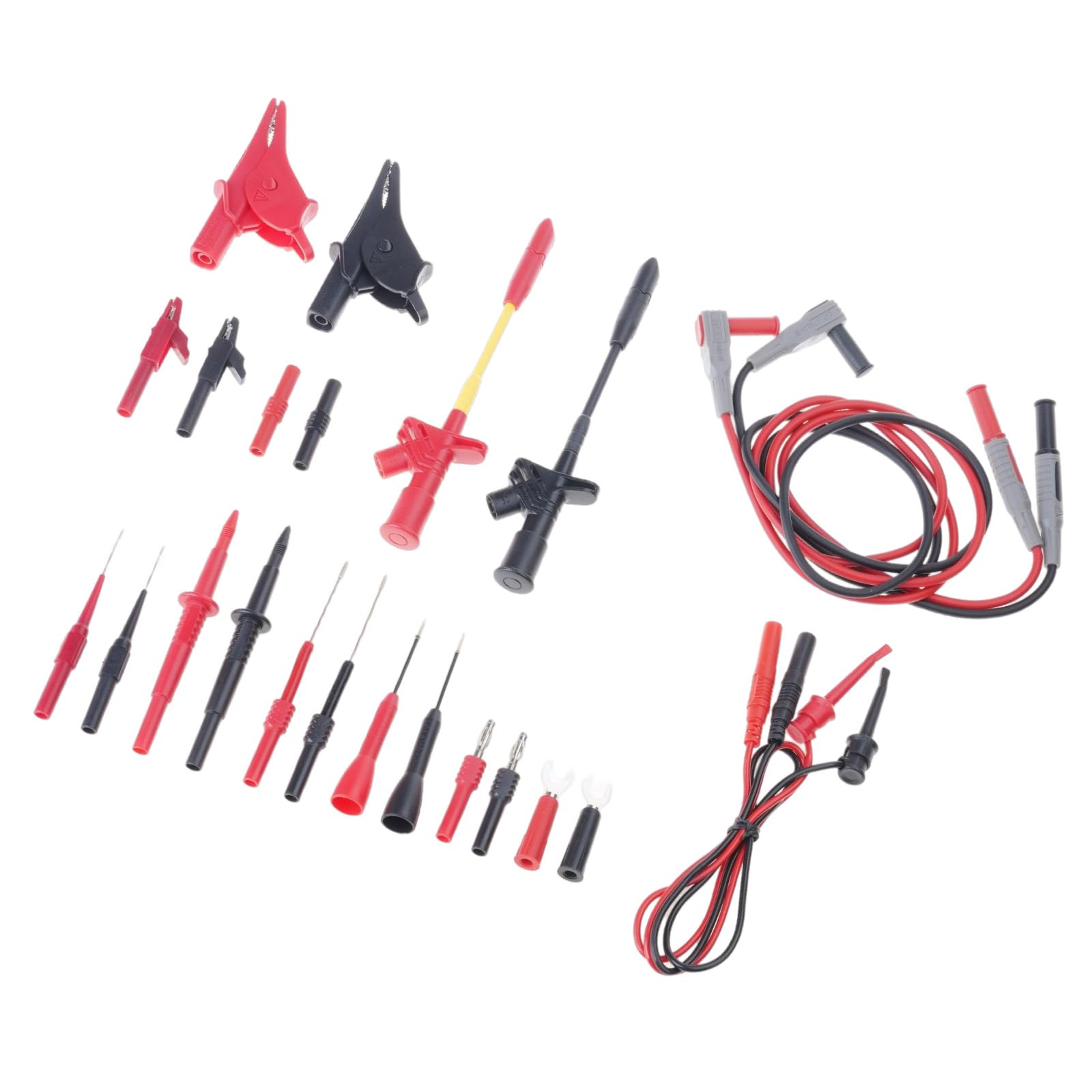 Messleitungen Set für die Prüfung digitaler elektrischer Multimeter mit Sonden, Clips, Pinzette, professionelles Messleitungs Set, Sonden