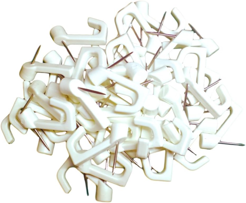 KUDOS.JP Plastic Push Pins Hooks White (7 Pieces)