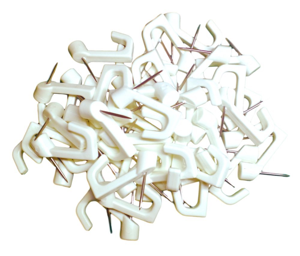 Plastic Push Pins Hooks White (14 Pieces) Amazon.in Home & Kitchen