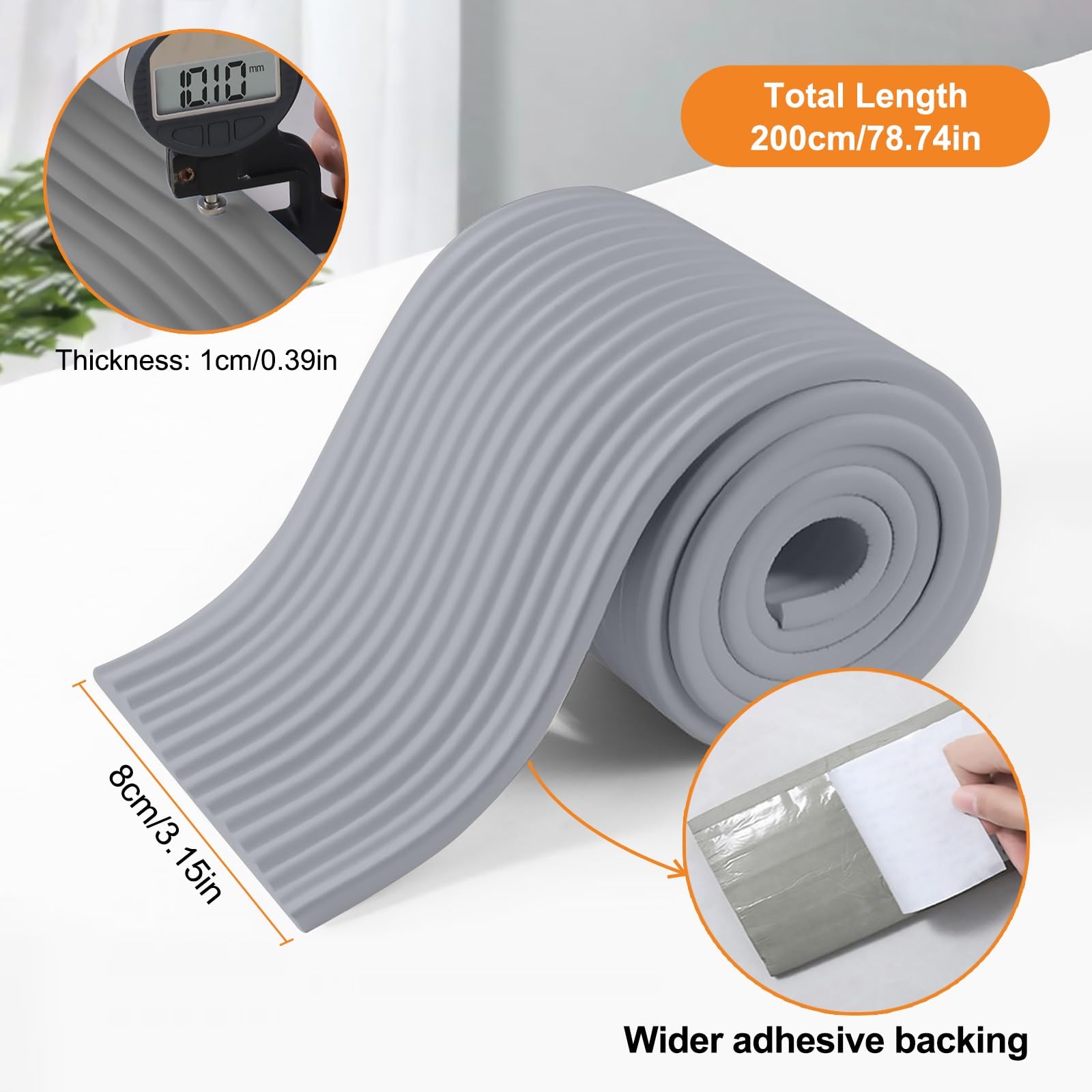 8CM X 2M Rohrisolierung Außenbereich, Rohrisolierung Isolierung Heizungsrohre, Mit Selbstklebender Rückseite, Rohrisolierung Selbstklebend, für Vierkant- und Rundrohre(Beige,3pcs)