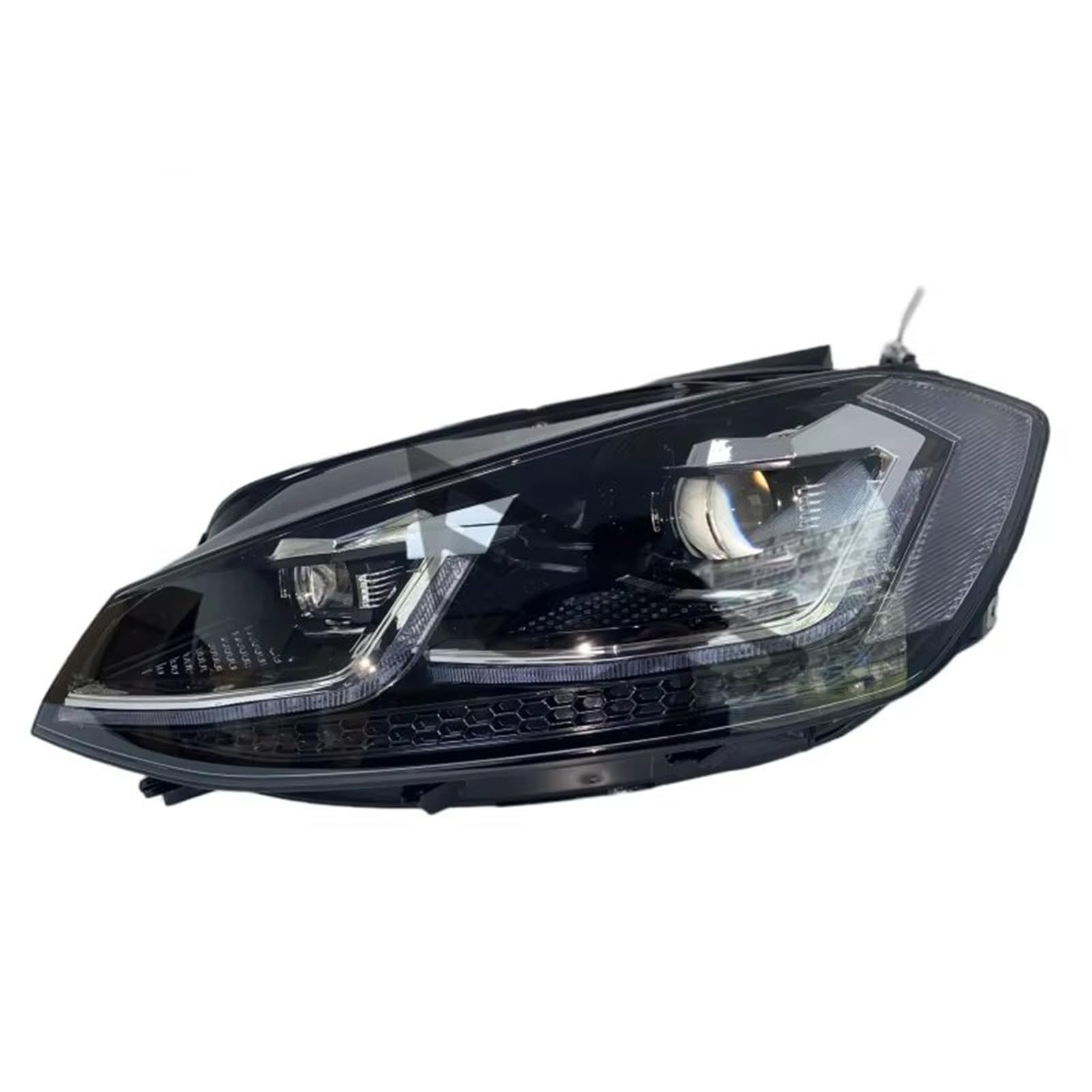 Faro Anteriore Gruppo Gruppo Faro Per Auto Modificato Con 7,5 LED Streamer Per Golf 7 2018 2019 2020 2021 Set Di Fari(Silver line,Left rudder)