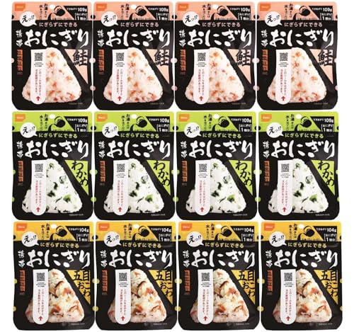 Onisi no Keitai Onigiri (Rice Ball) 3flavors 12packs set (Seaweed, Samon, Gomoku Okowa x 4packs each) preserved food for 5 years emergency provisions [Japan Import] image 5
