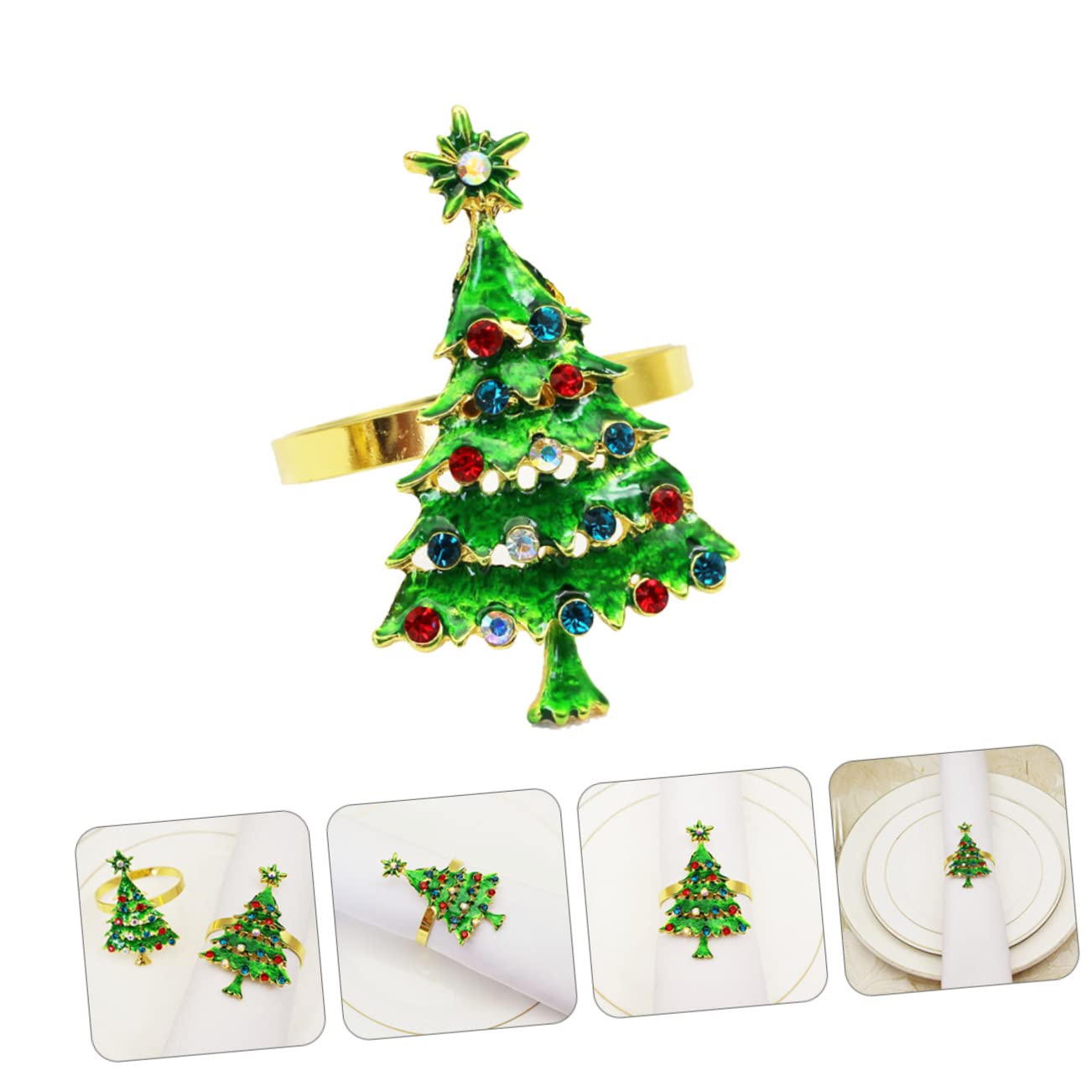 OUNONA 18stücke Weihnachtsbaum Napkin Ringe Aus Metall Festliche Serviettenhalter Für Hochzeiten Feiern Und Weihnachtsdekoration Langlebig Und Stilvoll