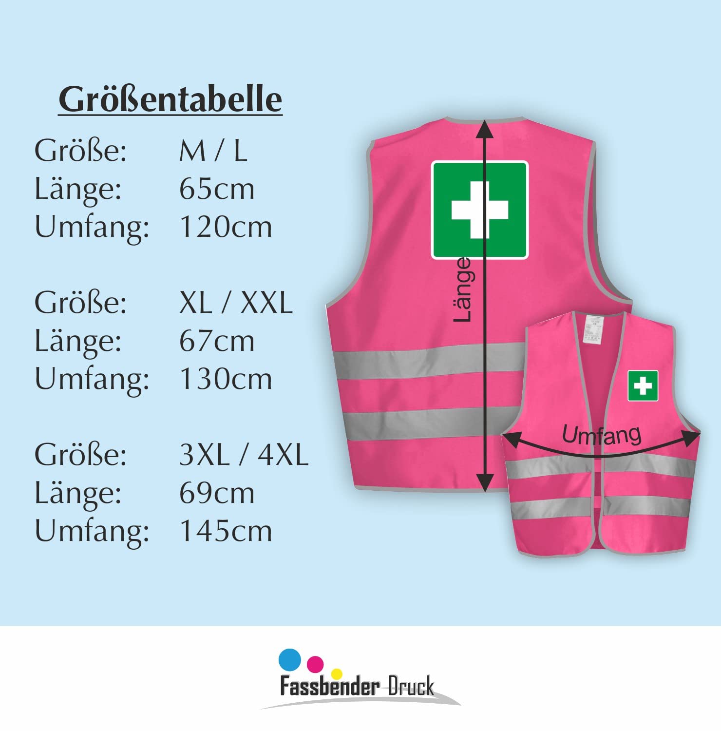 Sicherheitsweste GELB Warnweste nach EN ISO 20471 zertifiziert - Warn Weste für ERSTE HILFE- Unisex mit hochwertigem Reflektorstreifen
