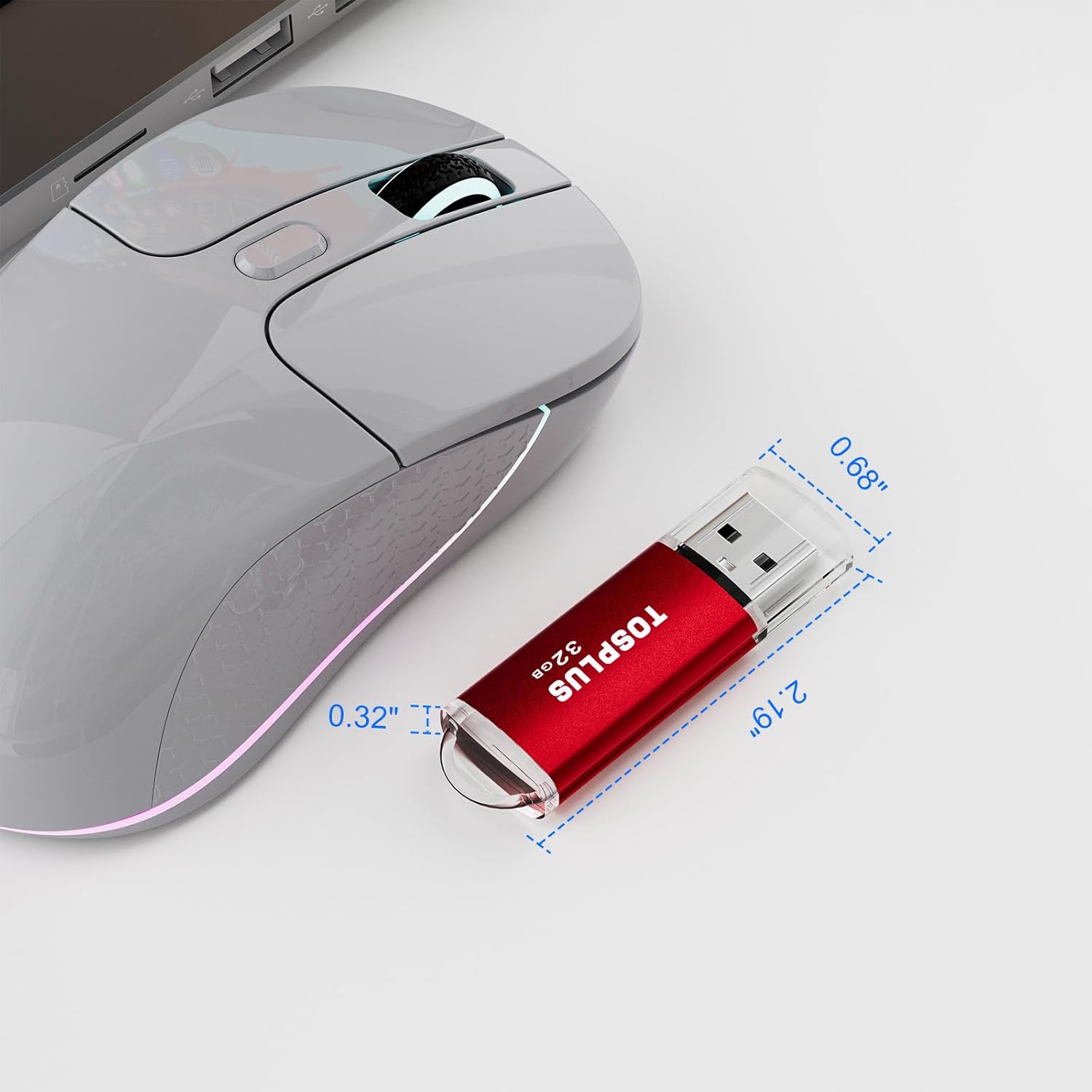 3Pack 32GB USB Flash Drives 32GB Thumb Drives Memory Stick Jump Drive (Black/Red/Blue)