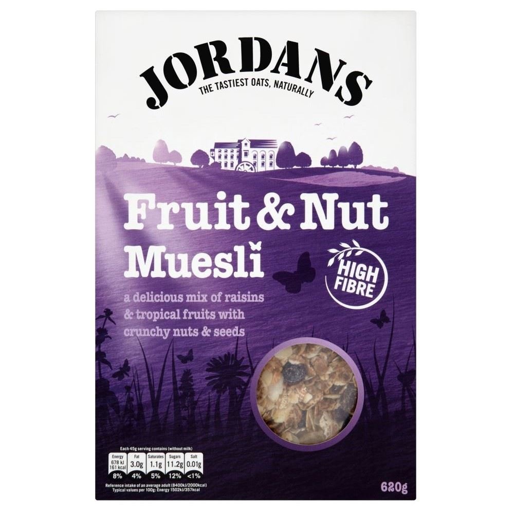 Jordans musli z owoców i orzechów (620 g) - opakowanie 6 szt.