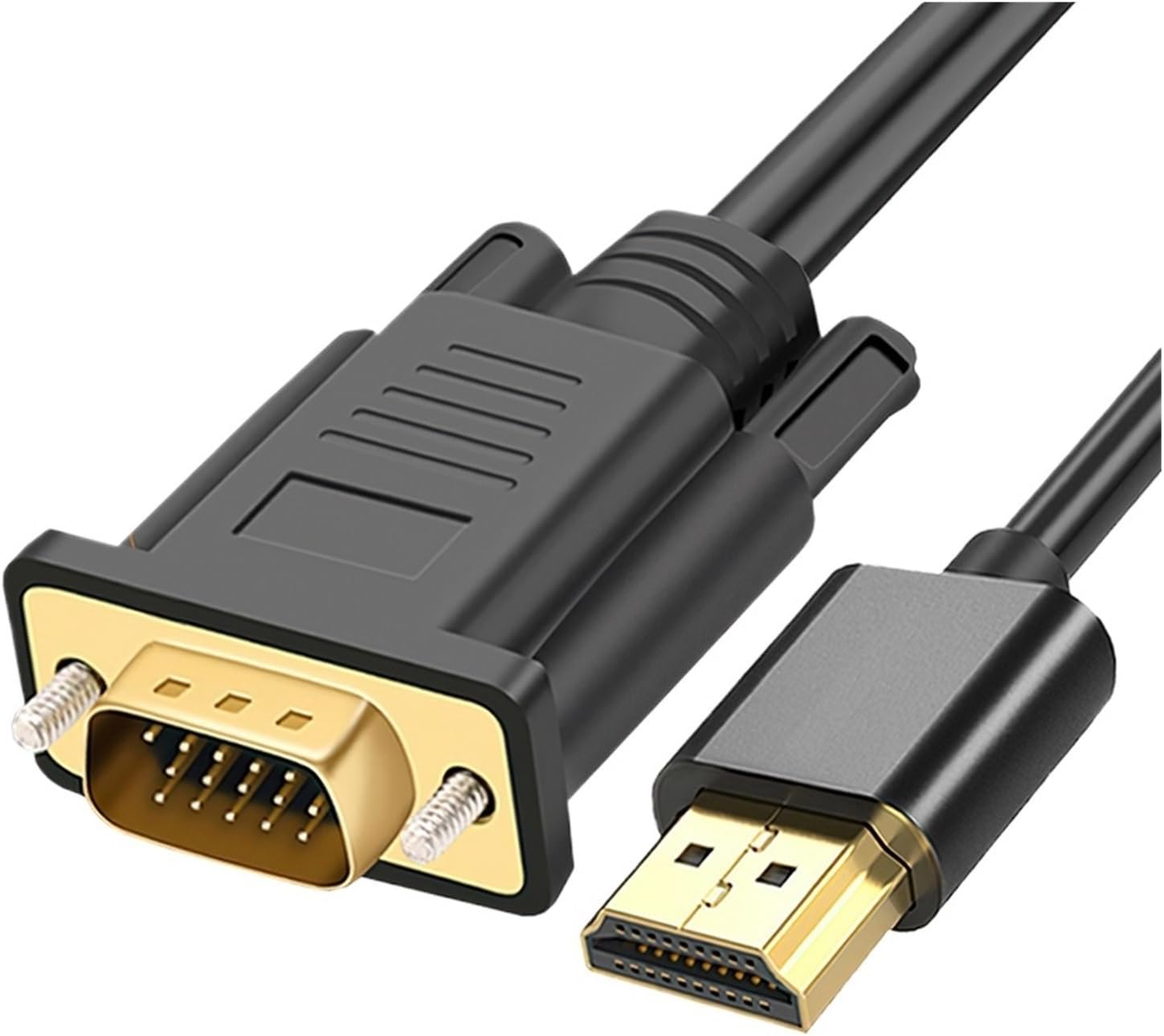 HDMI to VGA Adapter Cable, Unidirectional Video Converter for Laptop Computer Gaming Console Projector Monitor, 1080P(5m)