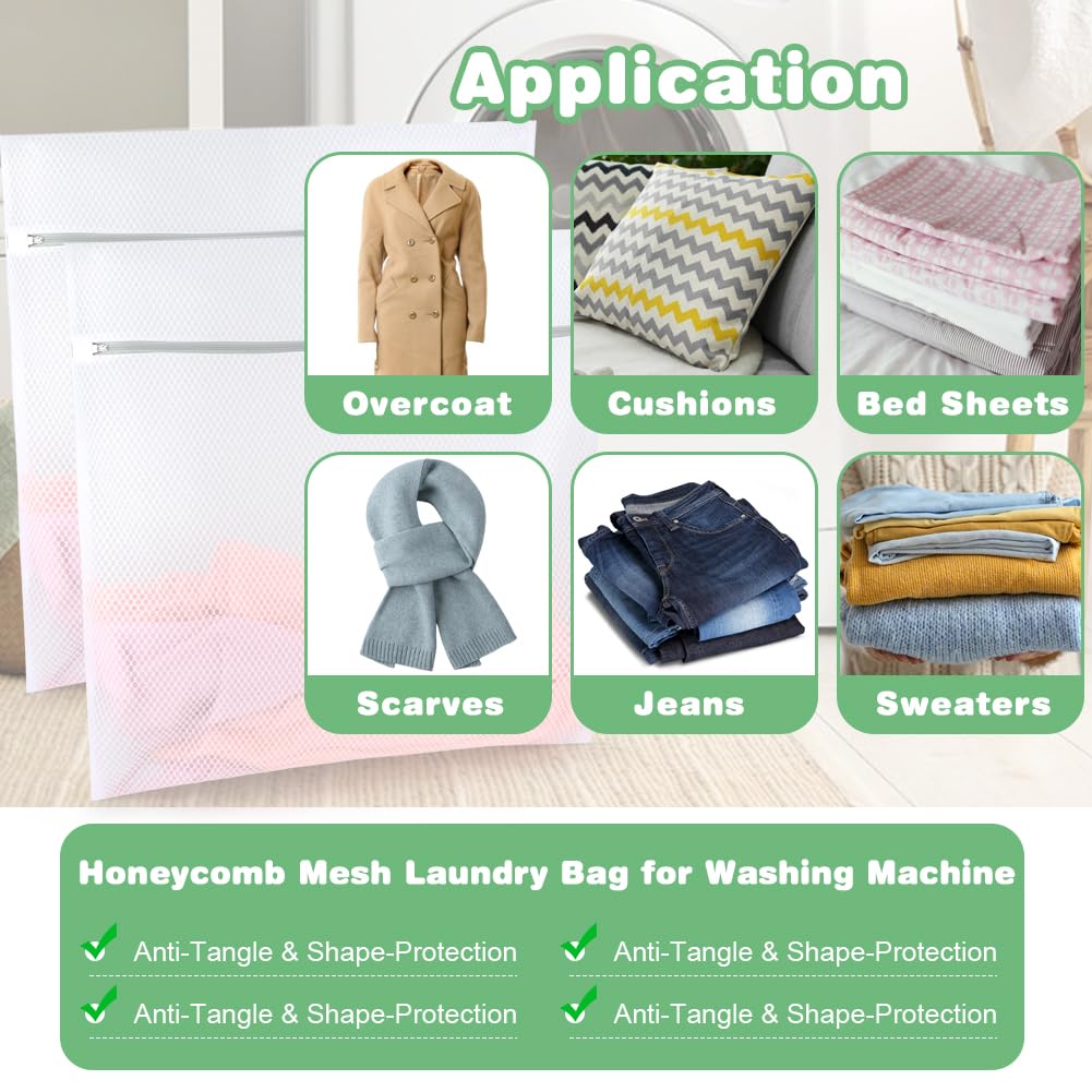 Honeycomb Mesh Laundry Bags - Protect Delicates -5 Honeycomb Mesh Laundry Bags - Protect Delicates -5
