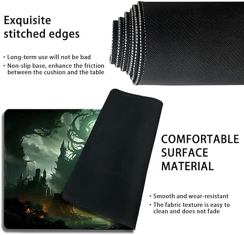 Miniatura 3 de Tapete de juego MTG cosido de alta calidad con zonas y parte trasera de goma antideslizante, tapete de juego TCG para MTG y otros juegos de cartas,