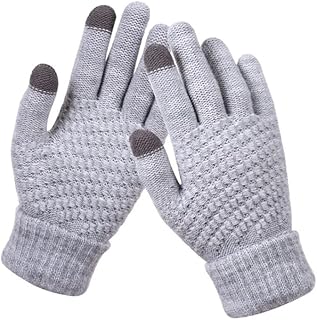 قفازات شتوية دافئة محبوكة للنساء تعمل باللمس مناسبة للجري والقيادة وركوب الدراجات والعمل والمشي لمسافات طويلة والتزلج