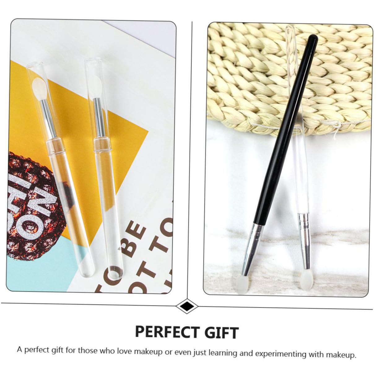 NULYLU 6pcs Silicone Lipstick Applicator Lidded Lip Makeup Lid Makeup Beauty Tools Portable Lipstick Brush