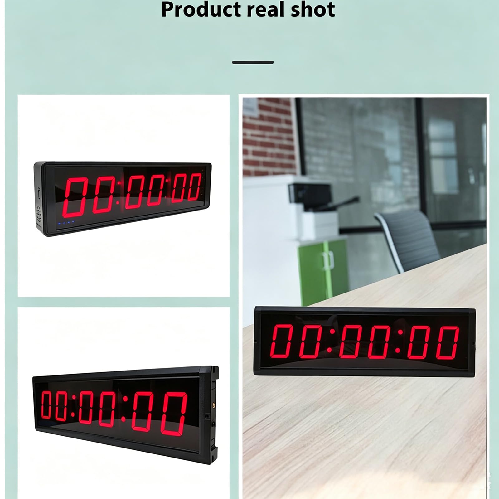 Cronometro da Corsa A LED A 6 Cifre, Timer per Eventi di Corsa in Palestra con Allarme Acustico, Conto alla Rovescia/Conto alla Rovescia, Altezza del Treppiede Regolabile, Memorizza 20 Set di