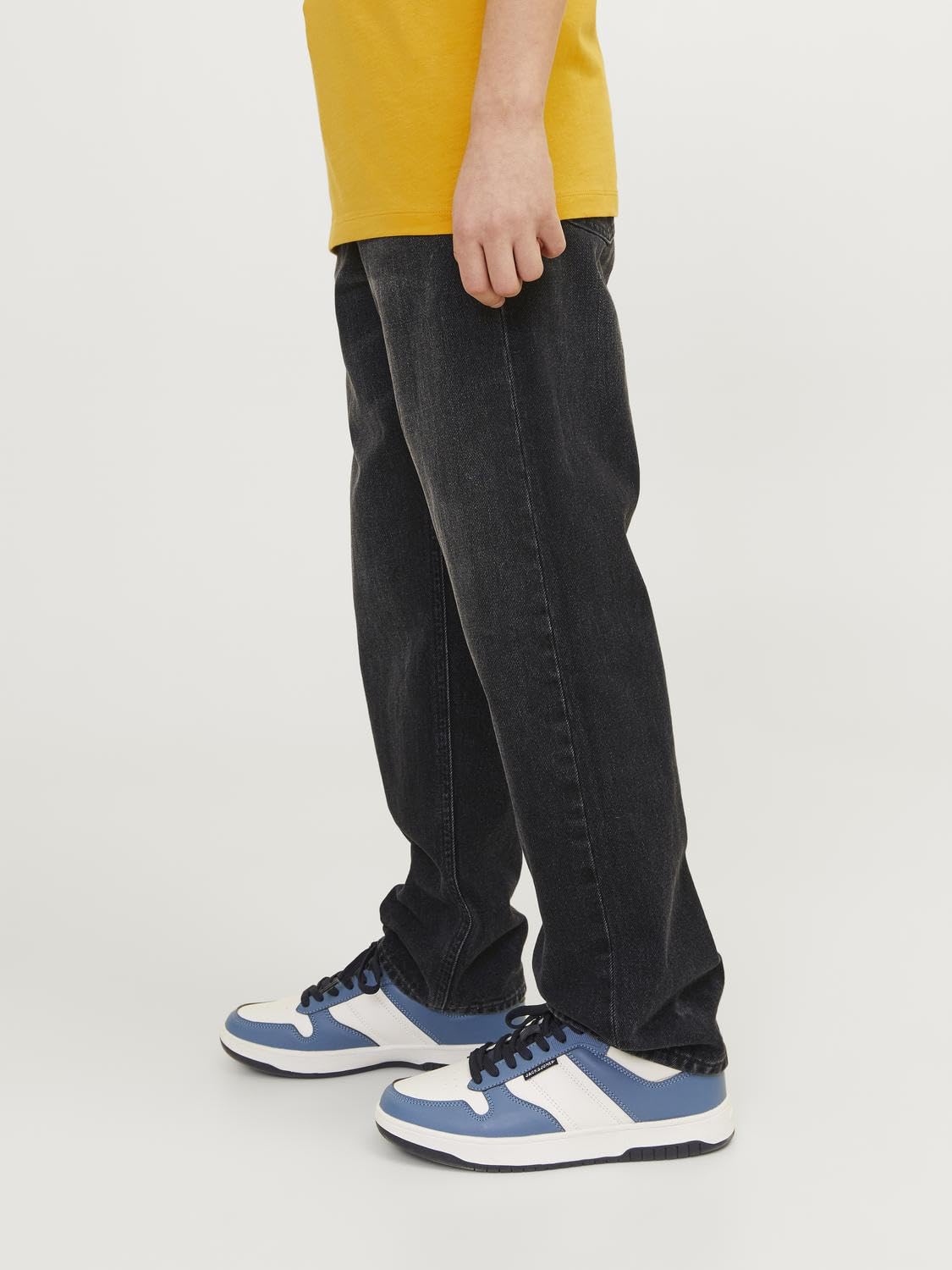 JACK&JONES JUNIOR Spodnie jeansowe chłopięce, czarny denim, 128