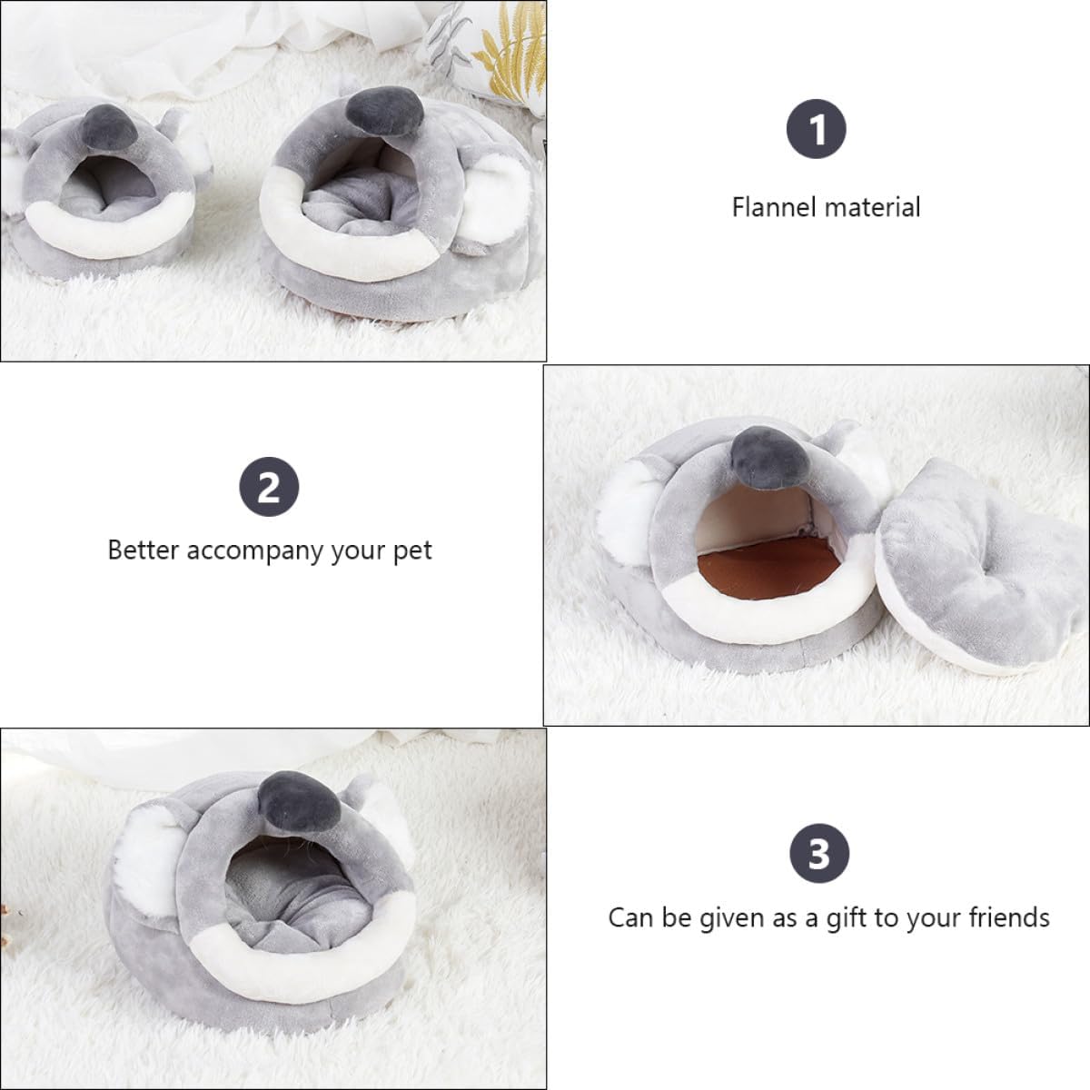 Small Pet Nest Bed Plush Warm Cave House XL Size Cozy Winter Sleeping Bed for Hamster Guinea Pig Small Animals