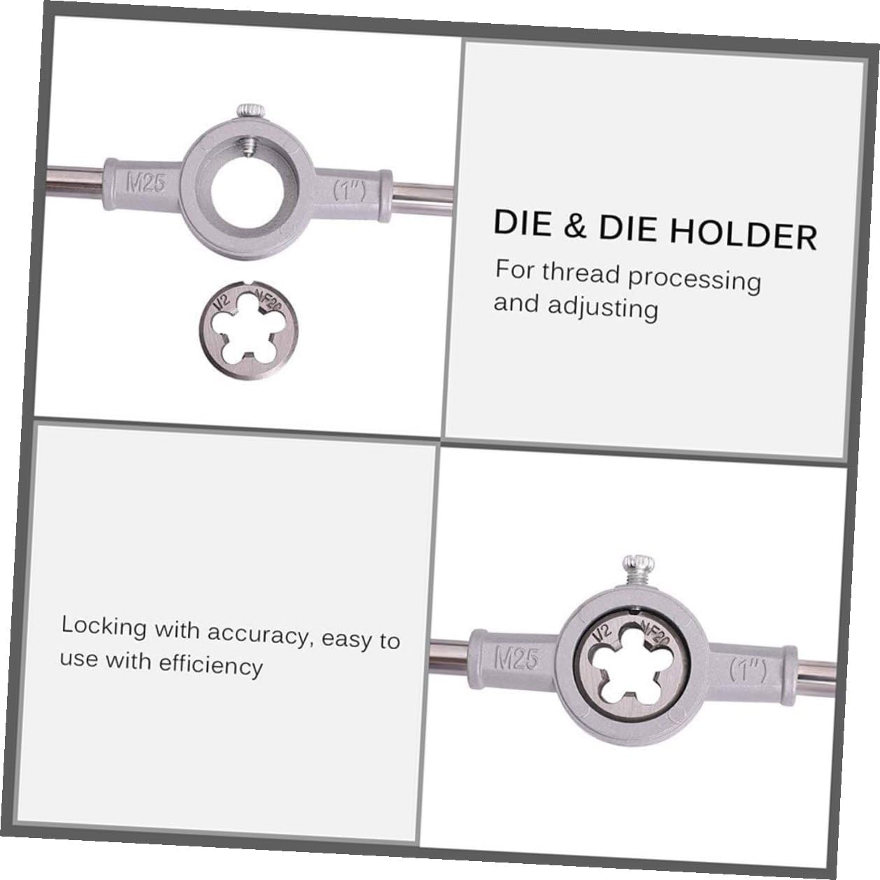 Vaguelly 110pcs Metric Steel Tap and Die Set with Handle Wrench, Threading Tool Kit for Repairing Screws and Bolts, Portable Tool Case for Precision Thread Cutting and Maintenance