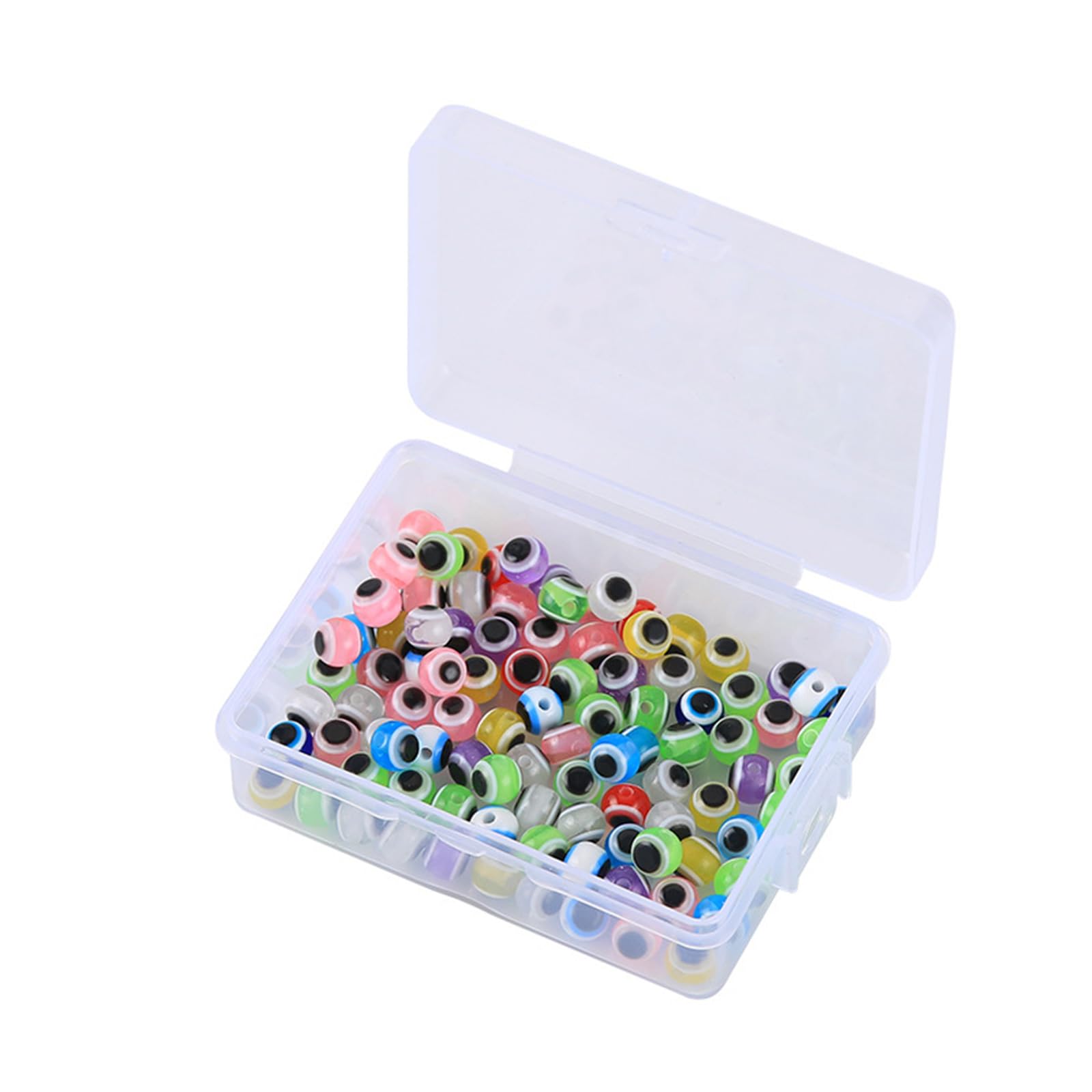NUOYAQI 100Pcs Fish Eye Beads Fishing Line Beads Assorted Color Fishing Beads Floating Stopper Beads Fish Baits Eggs Beads, 6mm