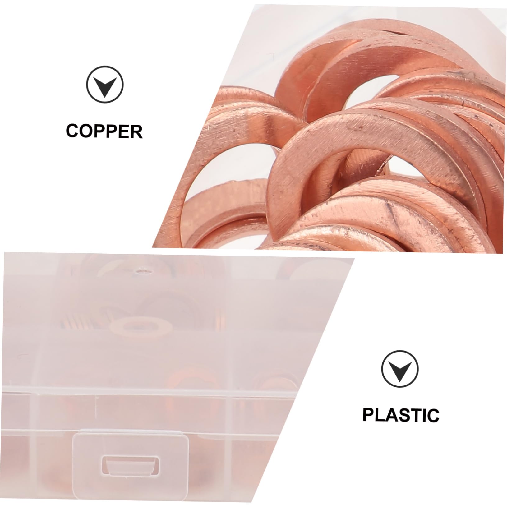 Rondelle Piatte in Rame M5 M8 M10 M14 M20 280 Pezzi