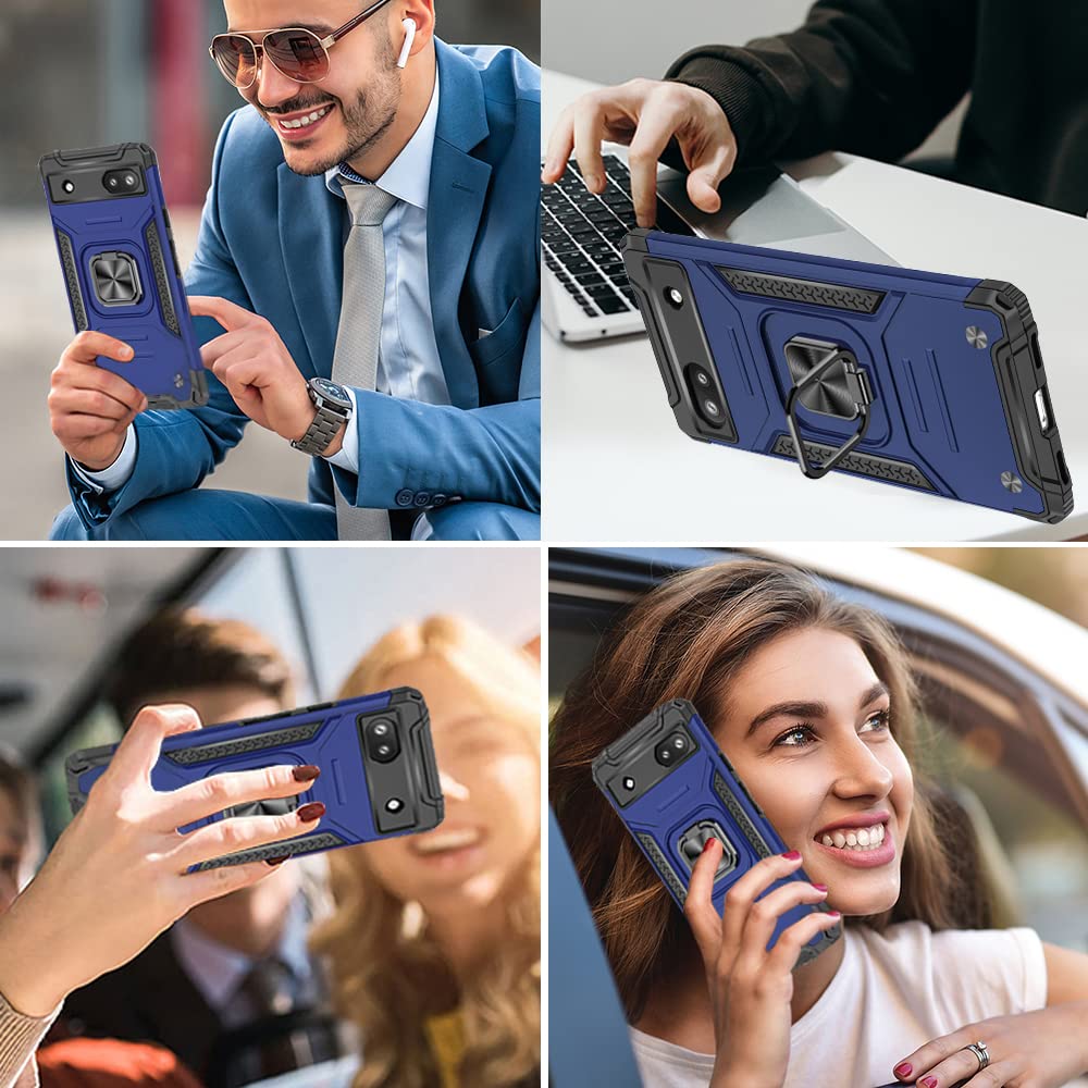 CADORABO Custodia liquid silicone style cover in TPU flessibile CUSTODIA per PIXEL 6, Blu