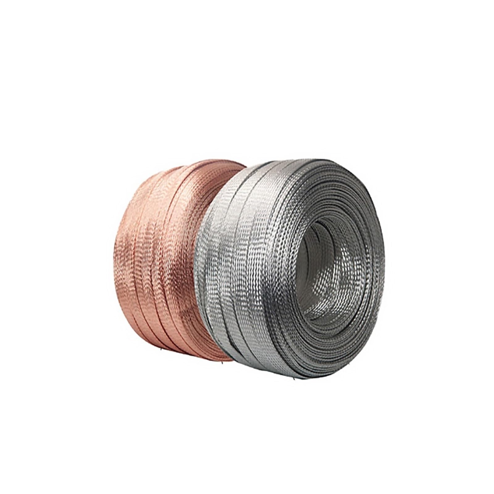 Geflochtenes Erdungsband, Bleidraht, geflochten, aus reinem verzinntem Kupfer, 10 Meter, Metallmantel, Signalkabel, geschirmt, 1,5 bis 12 mm², Breite 4 bis 20 mm (Kupfer, 8 mm Breite 4 mm²)