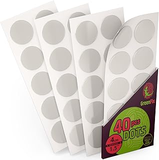 Large Double Sided Sticky Dots 40PCs - Round Sticky Tack for Wall Hanging - Mounting Putty Removable - Double Sided Tape Dots for Crafts Poster Picture Hanging - Clear Circle Stickers
