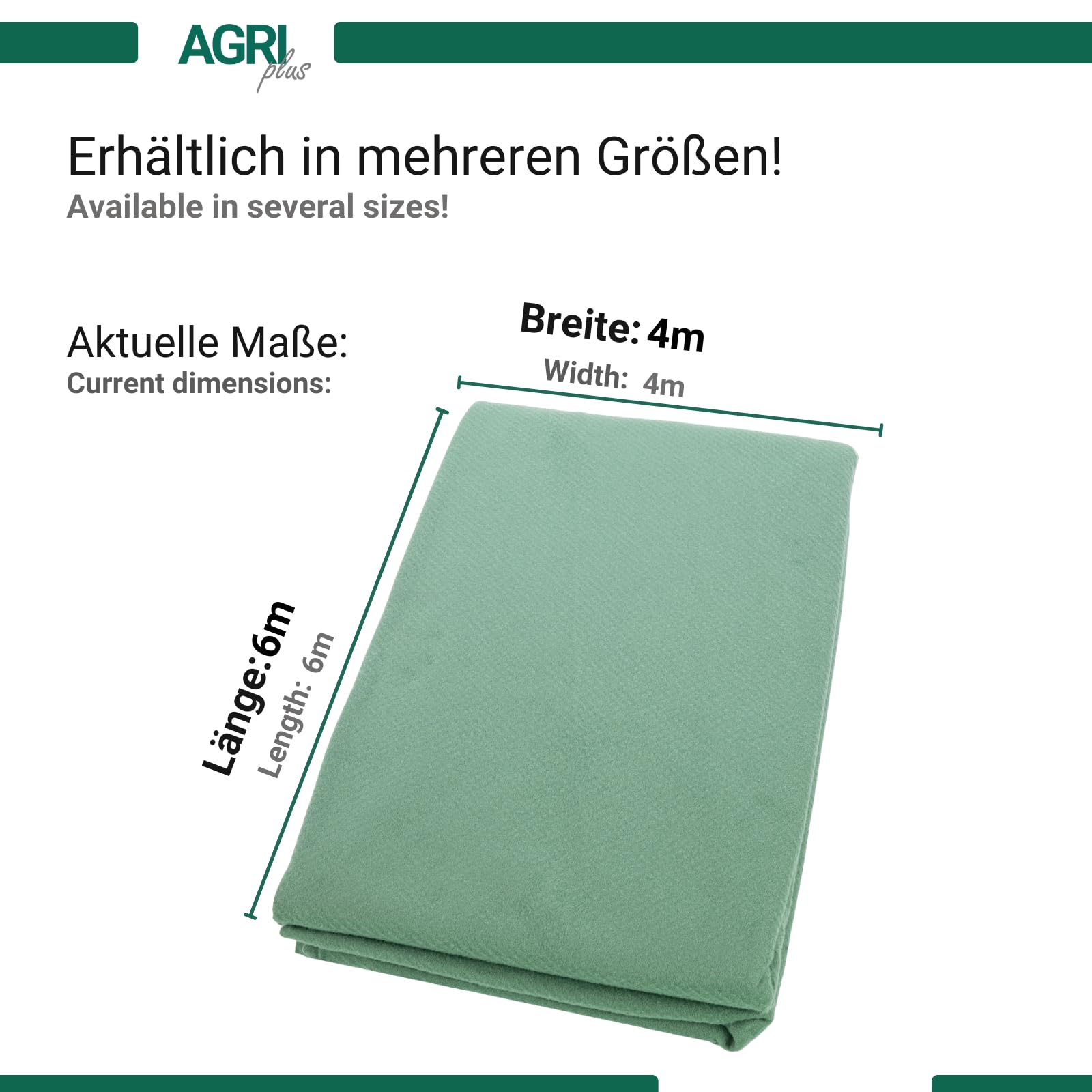 AGRI plus Hackschnitzelvlies I 4 x 6 m I Verschiedene Maße I Reißfestes 200 g/m² Abdeckvlies für Hackschnitzel I Vlies für langfristigen Schutz I Hackschnitzel-Abdeckung wetterfest & UV-beständig