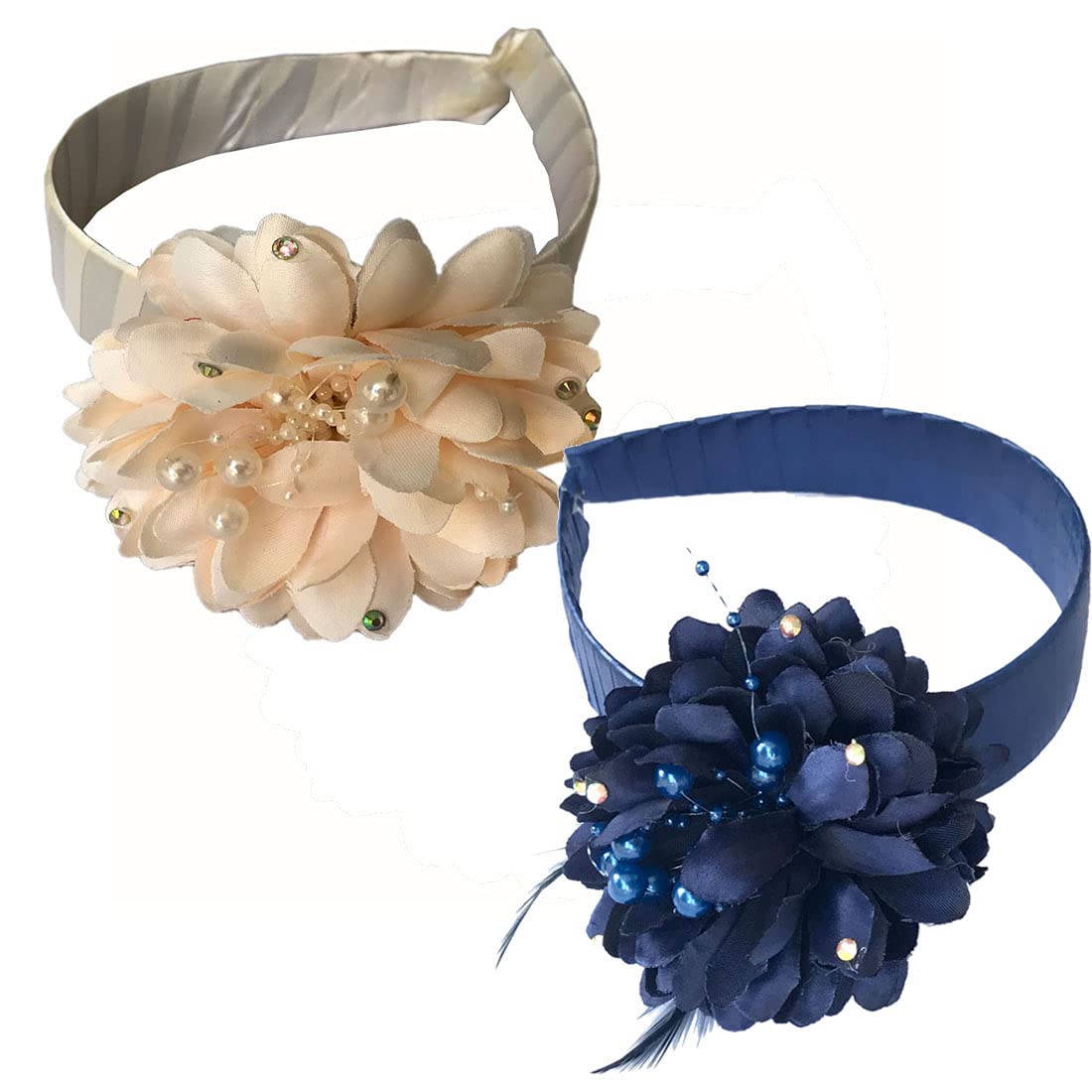 GadinFashion™ Baby Hair Band Flower Headband For Kid Girls Baby Head Band (Color-Peach and Blue, Pack of-02) (B099MTJKRK) Amazon Price History, Amazon Price Tracker