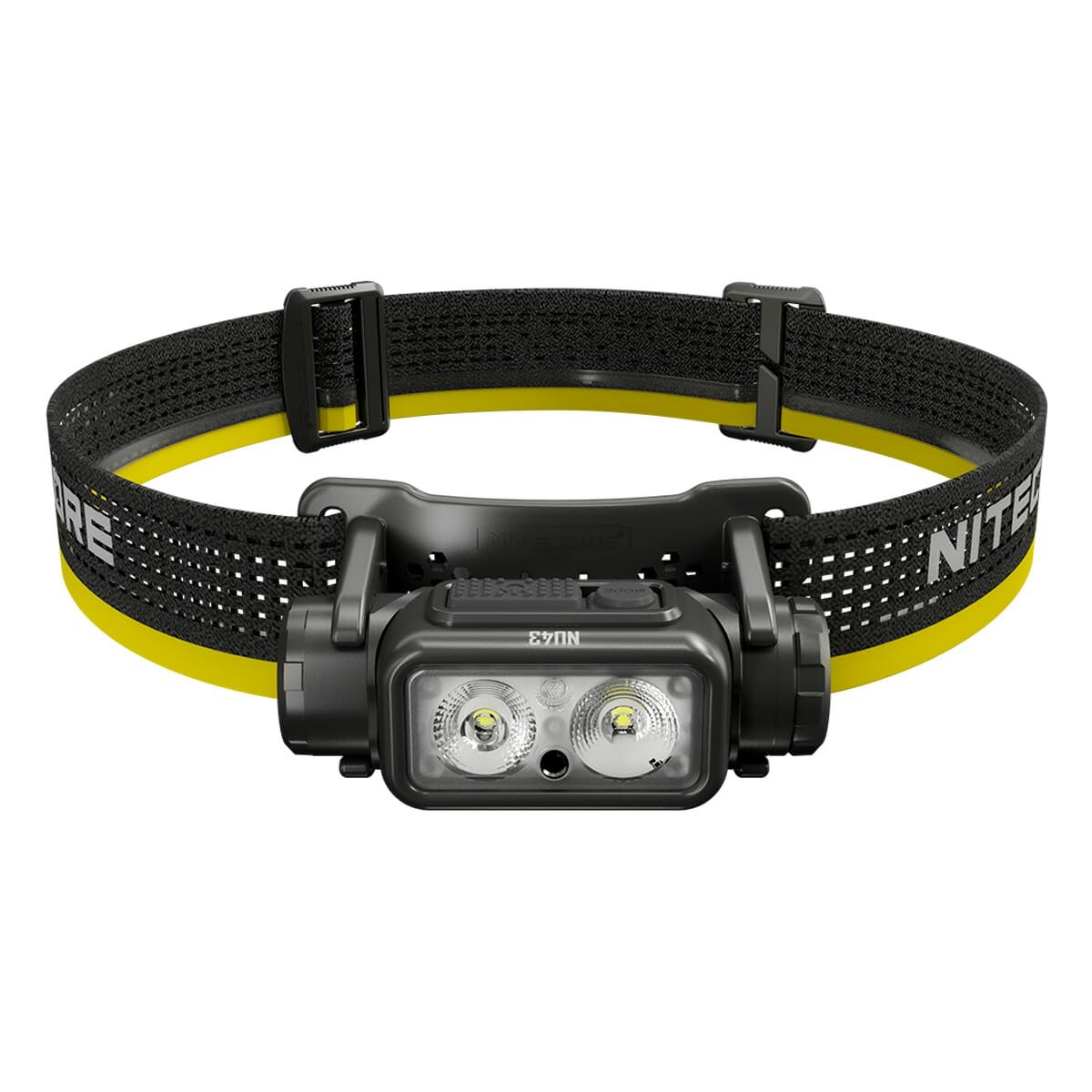NU43 Headlamp Lightweight USB-C Rechargeable LED Headlamp 1400 Lumens 130m Beam Range Red Light for Night Vision