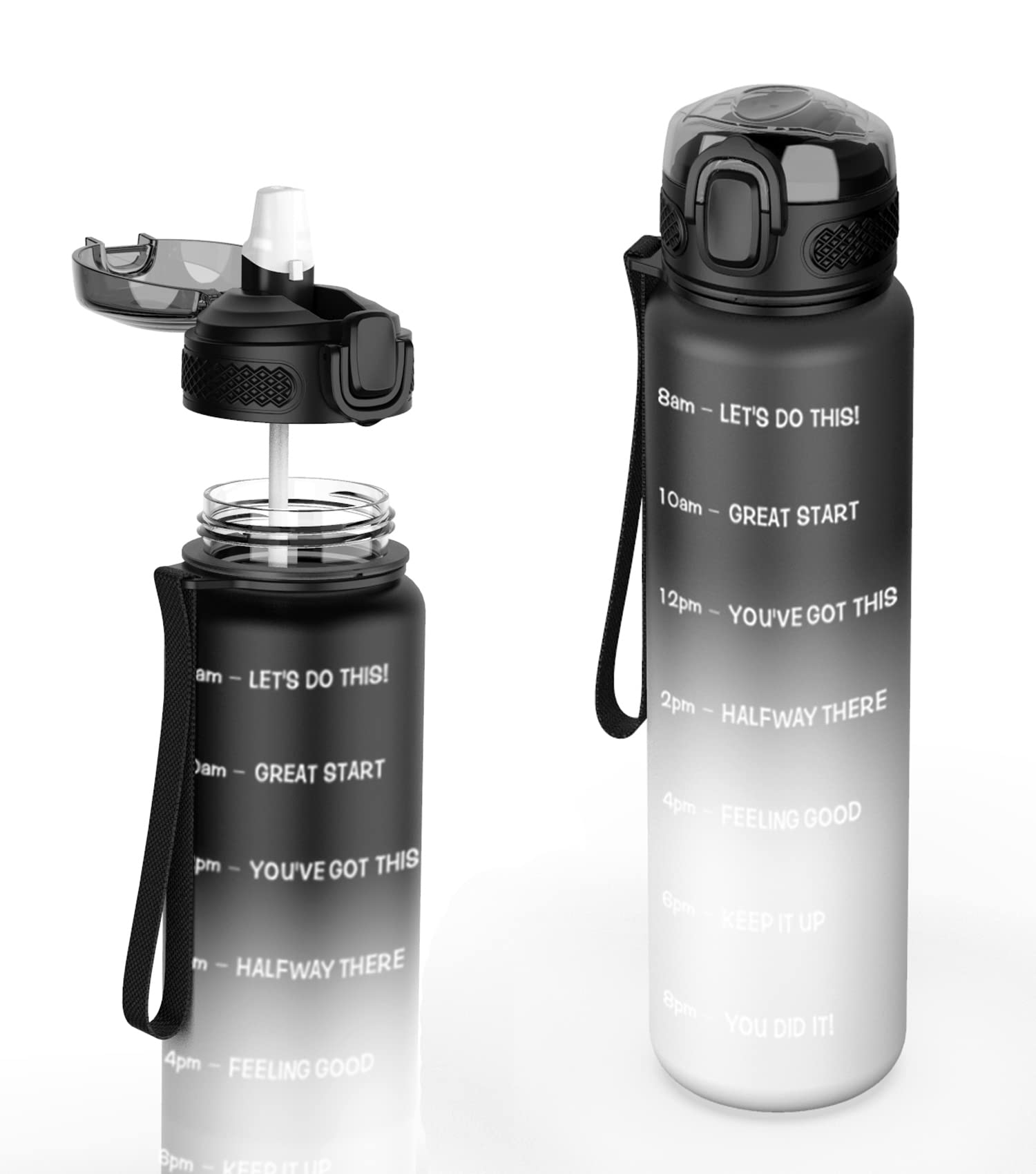 Motivational Water Bottle - Track Hydration & Stay Inspired -11