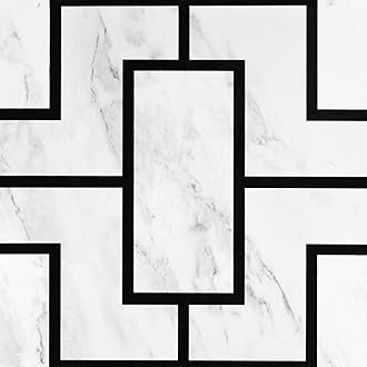 Home Furnishings Retro 12x12 Self Adhesive Vinyl Floor Tile - Affinity - 20 Tiles/20 sq. ft., black marble