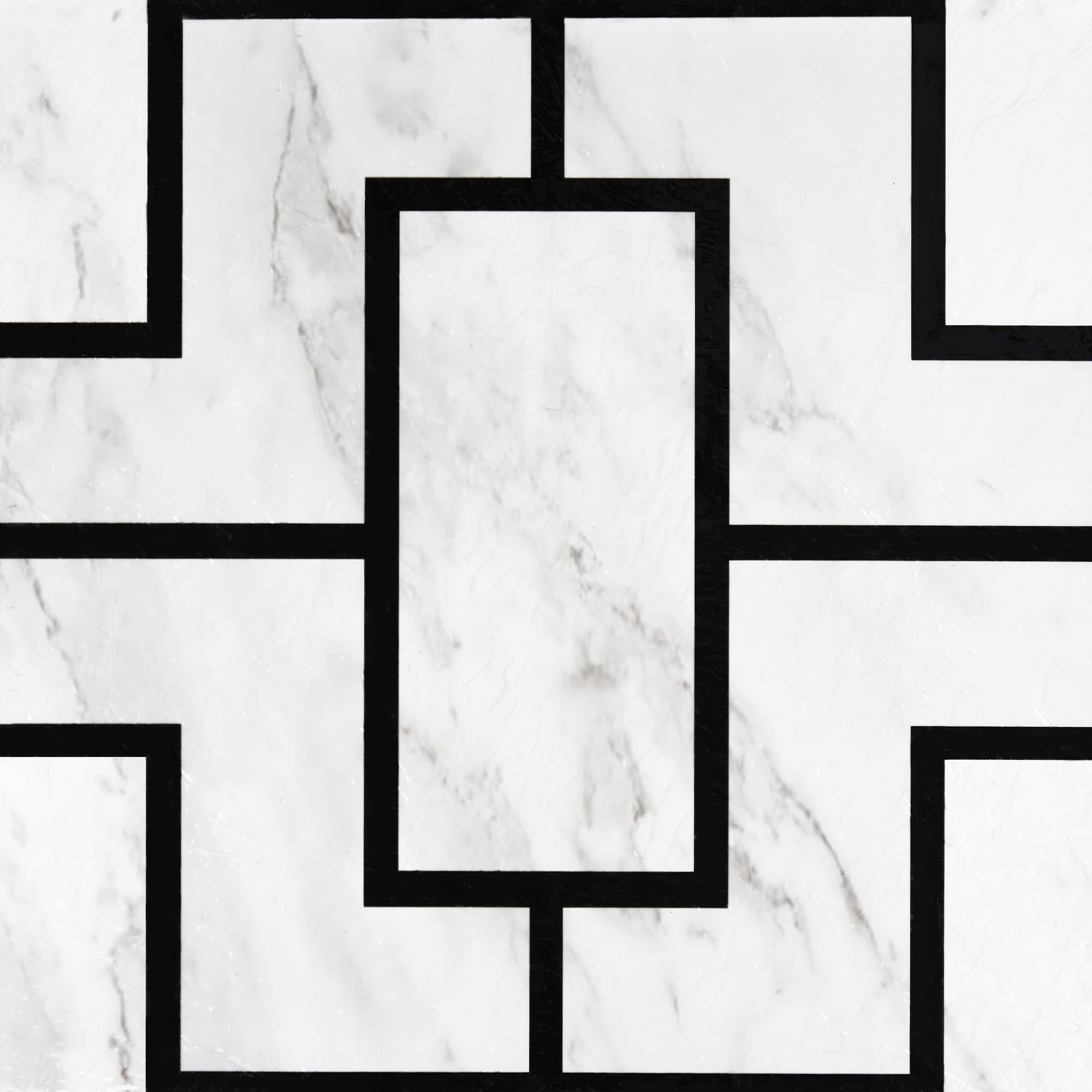 Achim Home Furnishings Retro 12x12 Kendinden Yapışkanlı Vinil Yer Karosu - Yakınlık - 20 Karo / 20 m2, siyah mermer