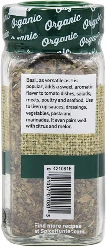 Miniatura 3 de The Spice Hunter Albahaca, orgánico, tarro de 0.3 onzas