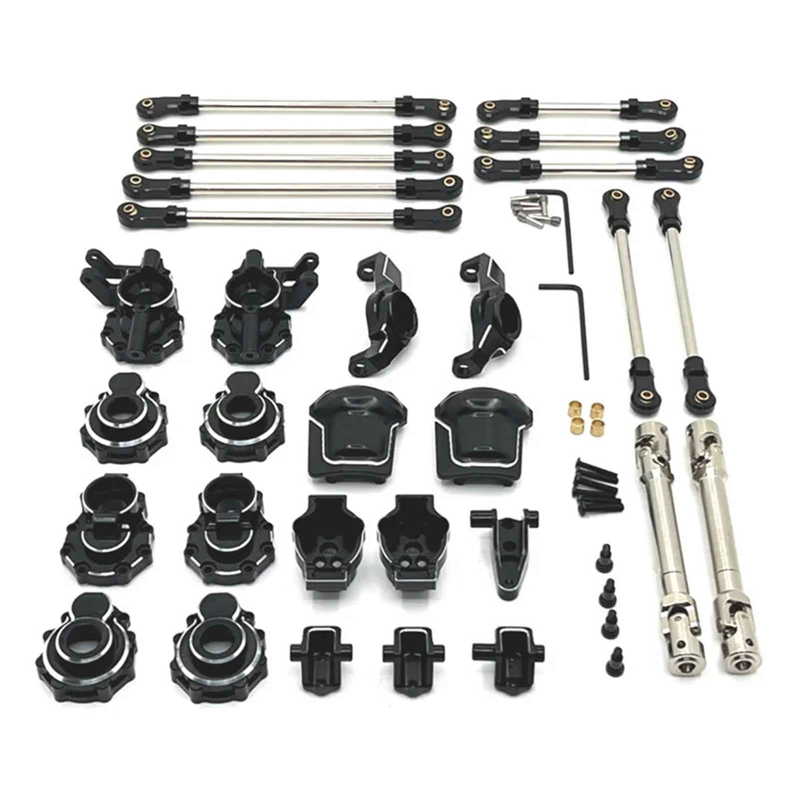 Genérico para Toys HB R1001 R1002 R1003 1/10 Portal Metal Carcasa Engranaje Cubierta Diferencial Montaje Kit Enlace Transmisión Piezas Mejora De Coche RC Piezas Coche RC