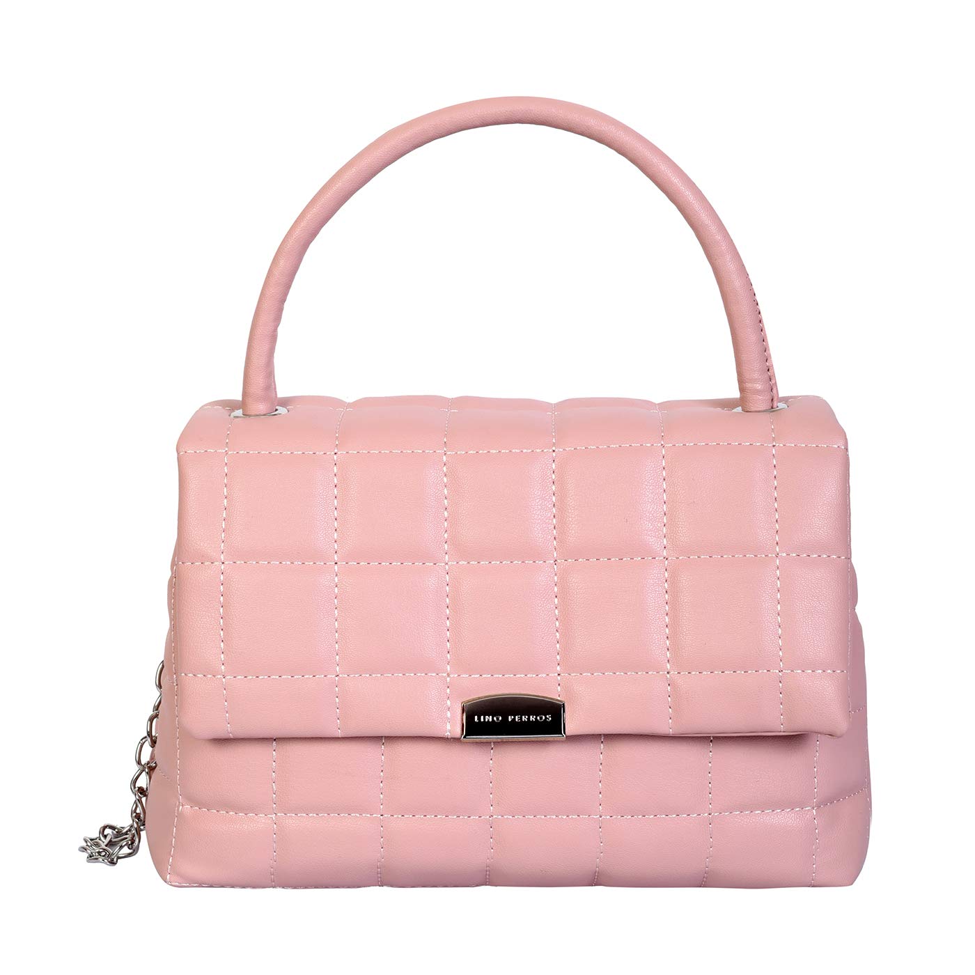 Lino Perros Womens Pink Synthetic Leather Satchel (Pink) (B084VQ19HR) Amazon Price History, Amazon Price Tracker