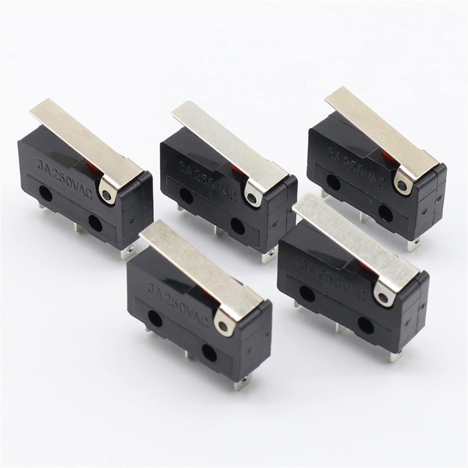 JFQOWCMP Micro Switches 10PCS Limit Switch, 3 Pin N/O N/C All New 5A 250VAC KW11-3Z Micro Switch