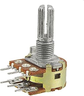 uxcell a11110700ux0048 Knurled Shaft Dual Taper Linear Potentiometer, 5 kOhm B5K, 0.67