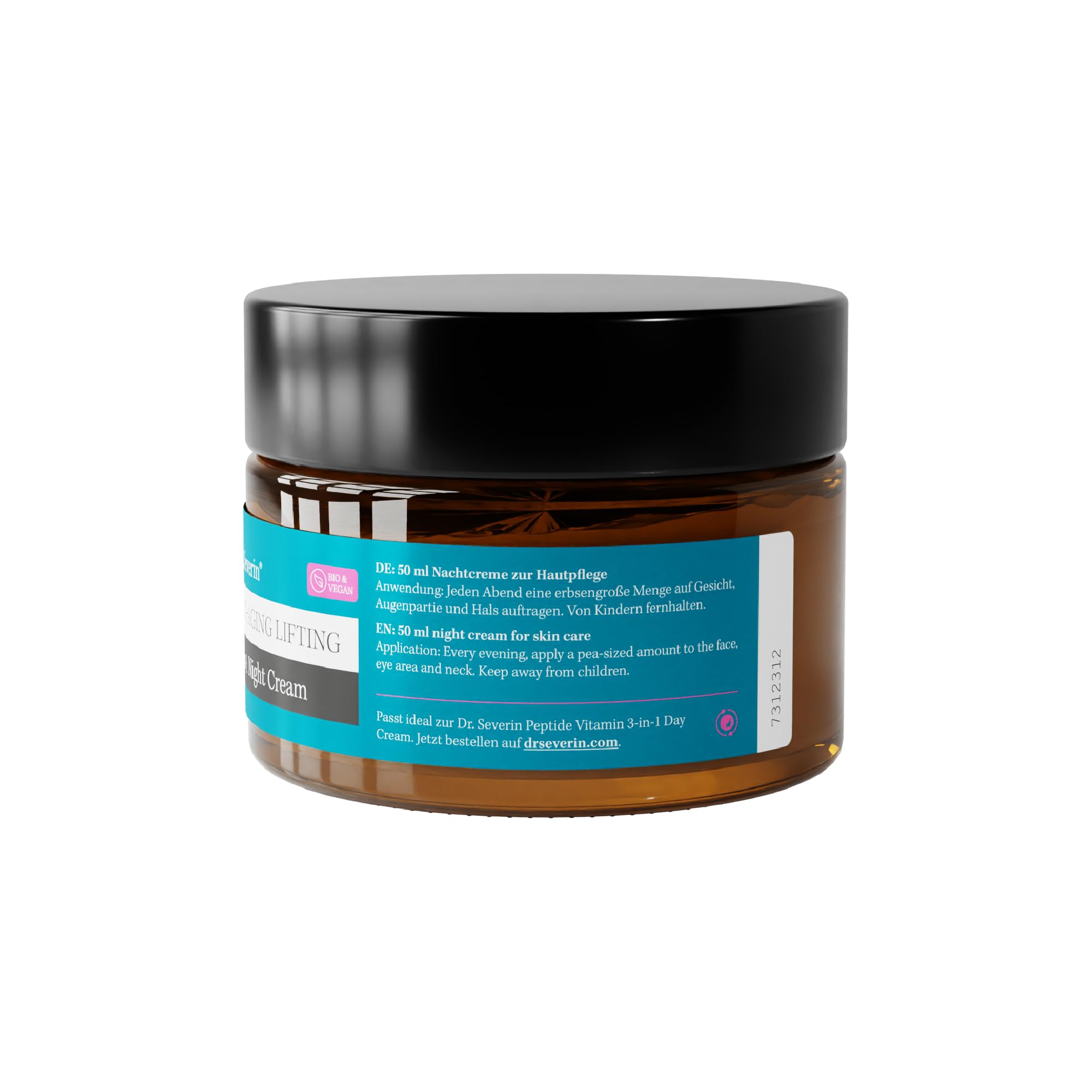 Dr. Severin Anti-Aging Lifting 3-in-1 Night Cream 50 ml I Gesichtscreme mit Hyaluronsäure, Squalane, Vitamin E, Macadamia Öl I Straffende Nachtcreme I Auch für Augenpartie, Hals und Dekolleté
