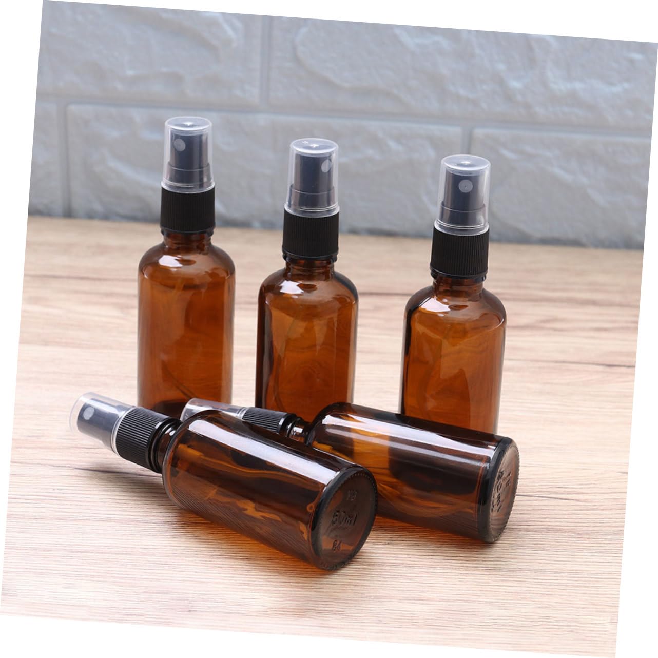 Homoyoyo 10piezas Botella de Spray de Vidrio Marrón Unidades Frascos de Perfume Reutilizables para Viajes Atomizador Frascos de Viaje Vacíos para Perfume y Esencias