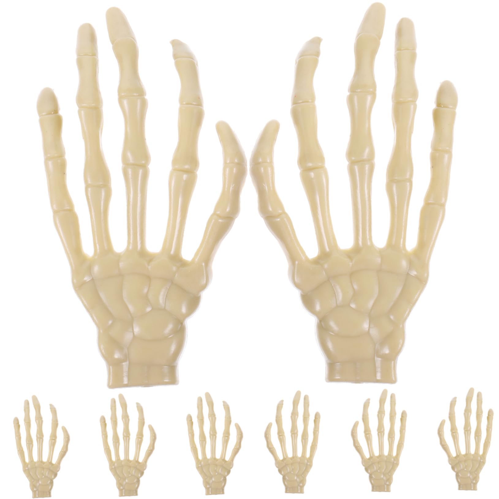 Alasum 8pcs Realistic Skeleton Hand Decor for Halloween Parties Haunted House Props Lifelike Ghost Hand Decorations