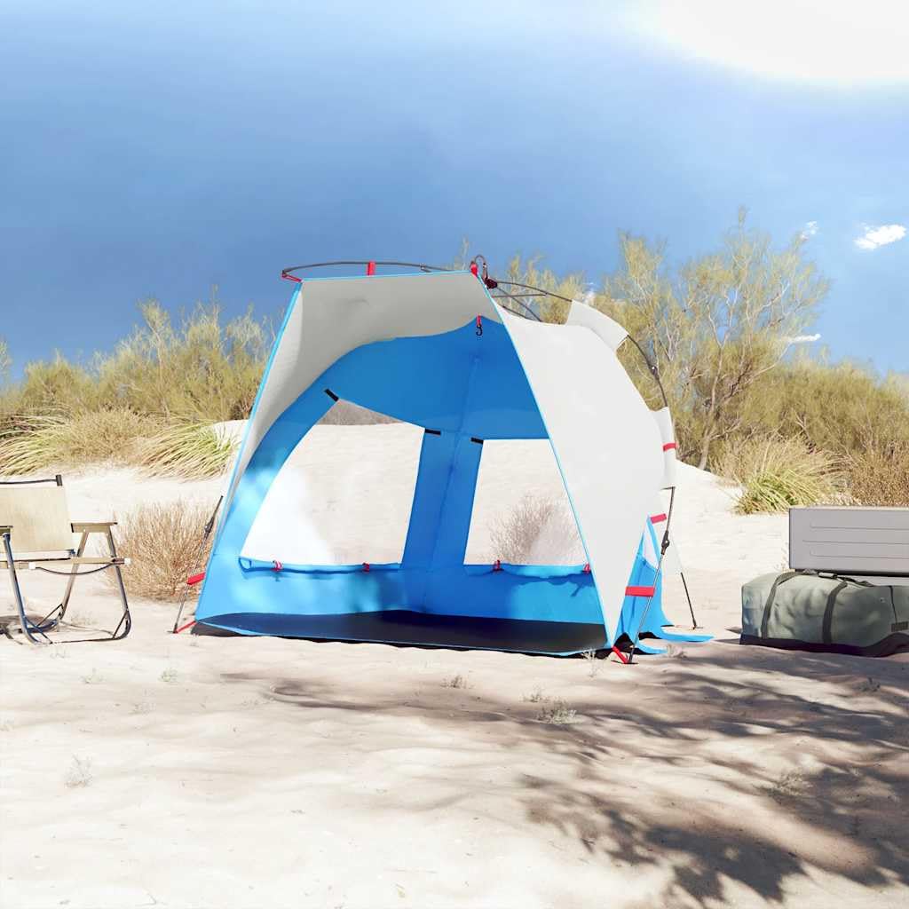 Mangloder Strandzelt Personen Azurblau mit Quick-Release Wasserdicht für Camping, Strand, Garten und Outdoor Aktivitäten, leichtes, kompaktes Familienzelt mit stabilem Design