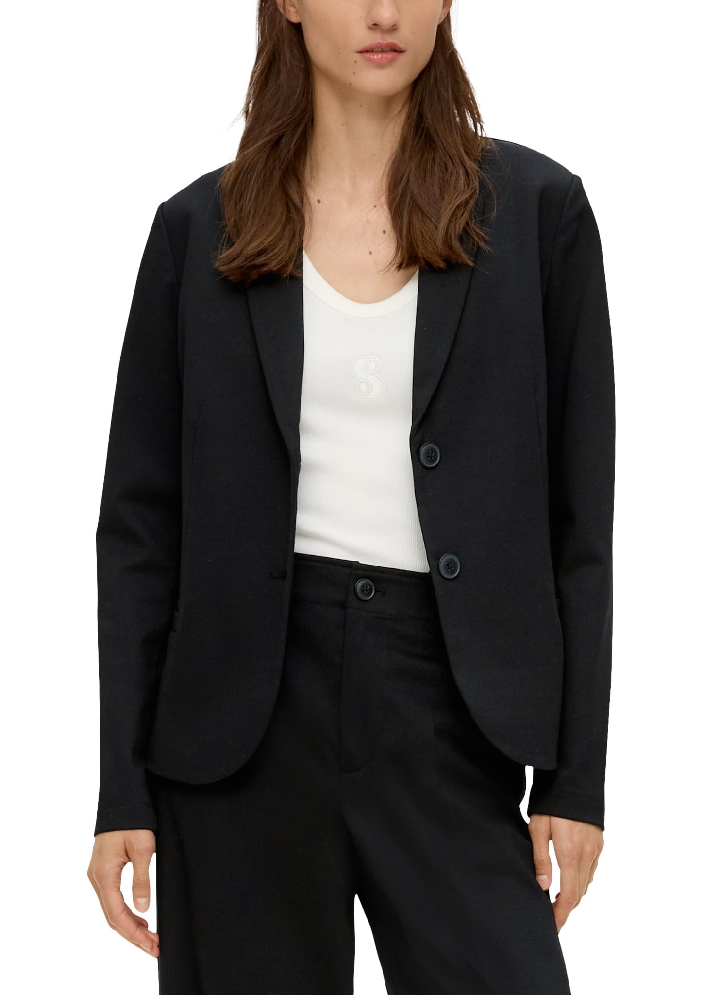 s.Oliver Jersey-Blazer mit Twillstruktur