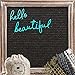 Rustic Felt Letter Board Barnwood Bundle Farmhouse Vintage Wood Frame and Stand by Felt Creative Home Goods 10x10 Inch Changeable Message Board 700+ Letter Set Numbers (10x10 Inches, Brown Black)