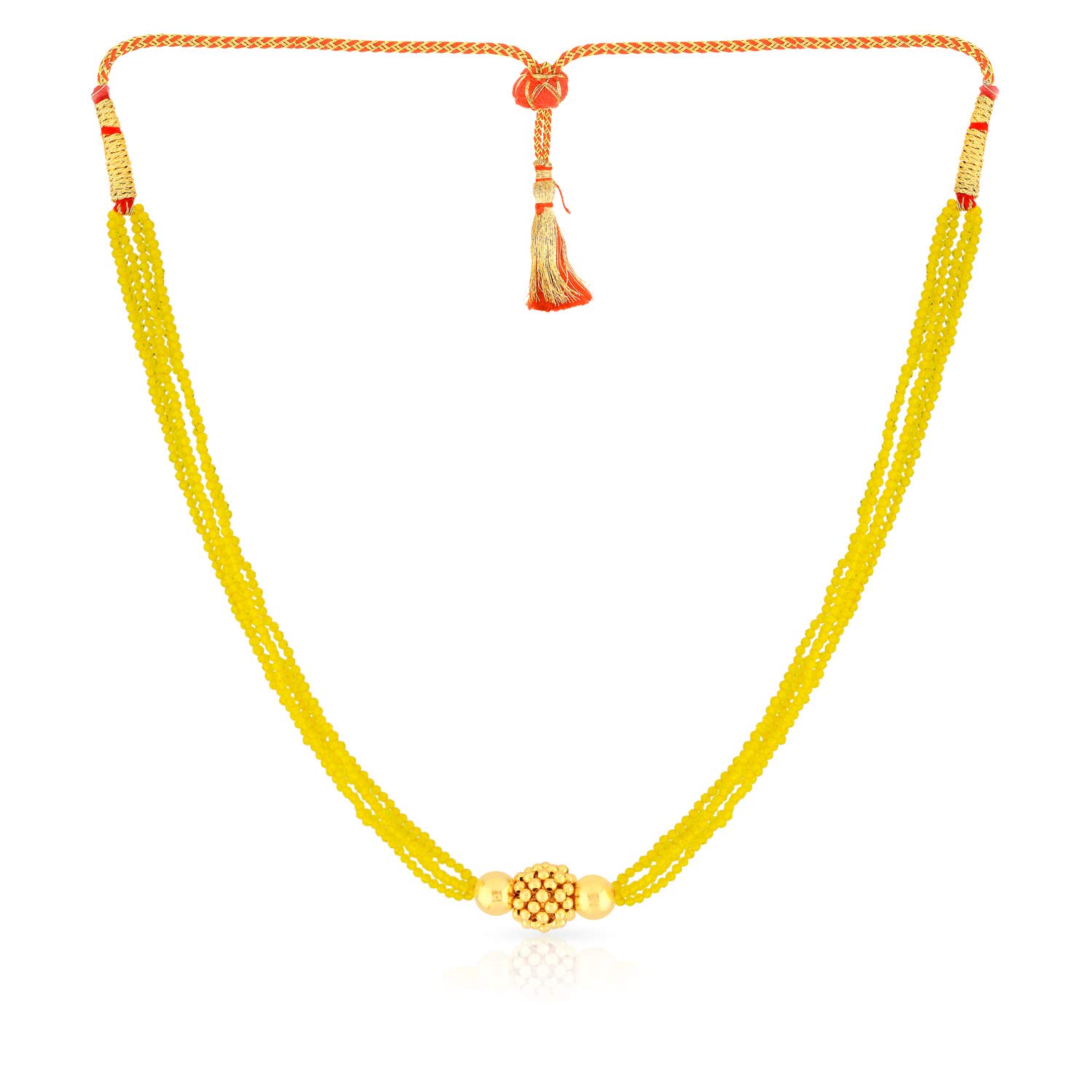 Gold Necklace for Women 22k | Pure Gold Traditional Maharashtrian Thushi/Tushi necklace 22kt(916) BIS Hallmark Gold for Birthday, Anniversary, Gudi Padwa & Festival Gift