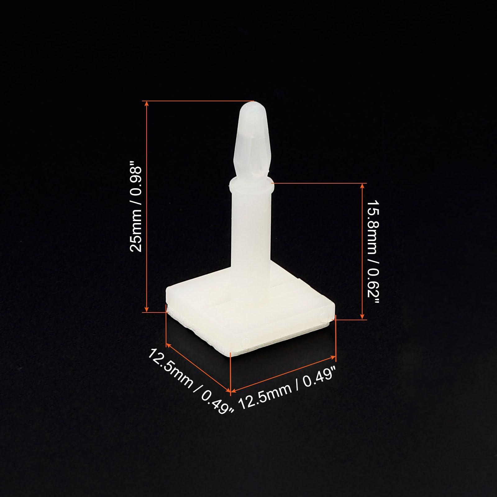 PATIKIL Adesivo PCB Distanziale, 24pz Adesivi Distanziali 0.62" Supporto Altezza Adesivo Isolato Distanziali per PCB PC Scheda Supporto, Bianco