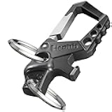 Hephis Skull Heavy Duty Key Chain,Car Emergency Escape Tool, Seat belt Cutter,Bottle Opener,Carabiner Car Key Chains
