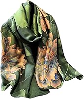 Acotavie Women's Long Floral Scarf - Lightweight Dressy Fashion Shawl, Sunscreen Head Wrap & All-Season Versatile Accessory