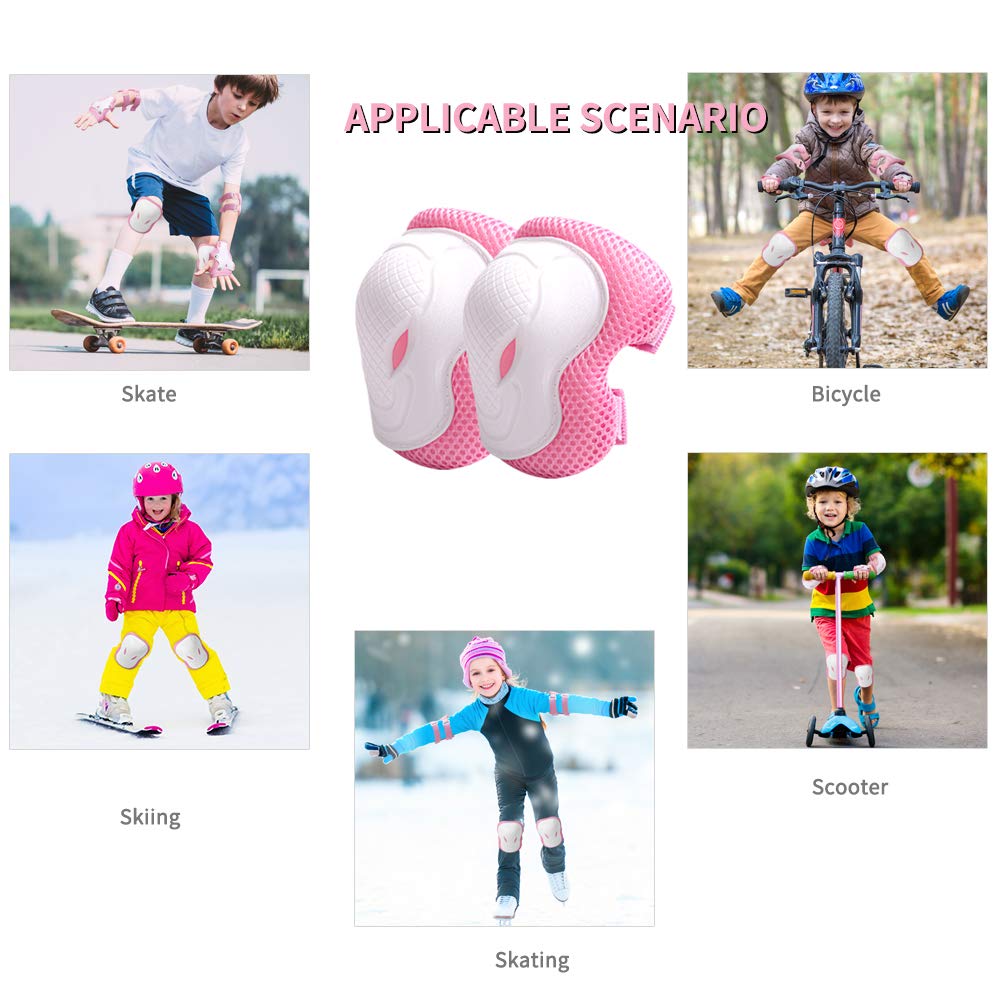 Set di protezioni per gomiti e braccia per bambini, cinghie regolabili per 5 – 12 anni di ciclismo, pattini in linea, pattini a rotelle, skateboard e scooter