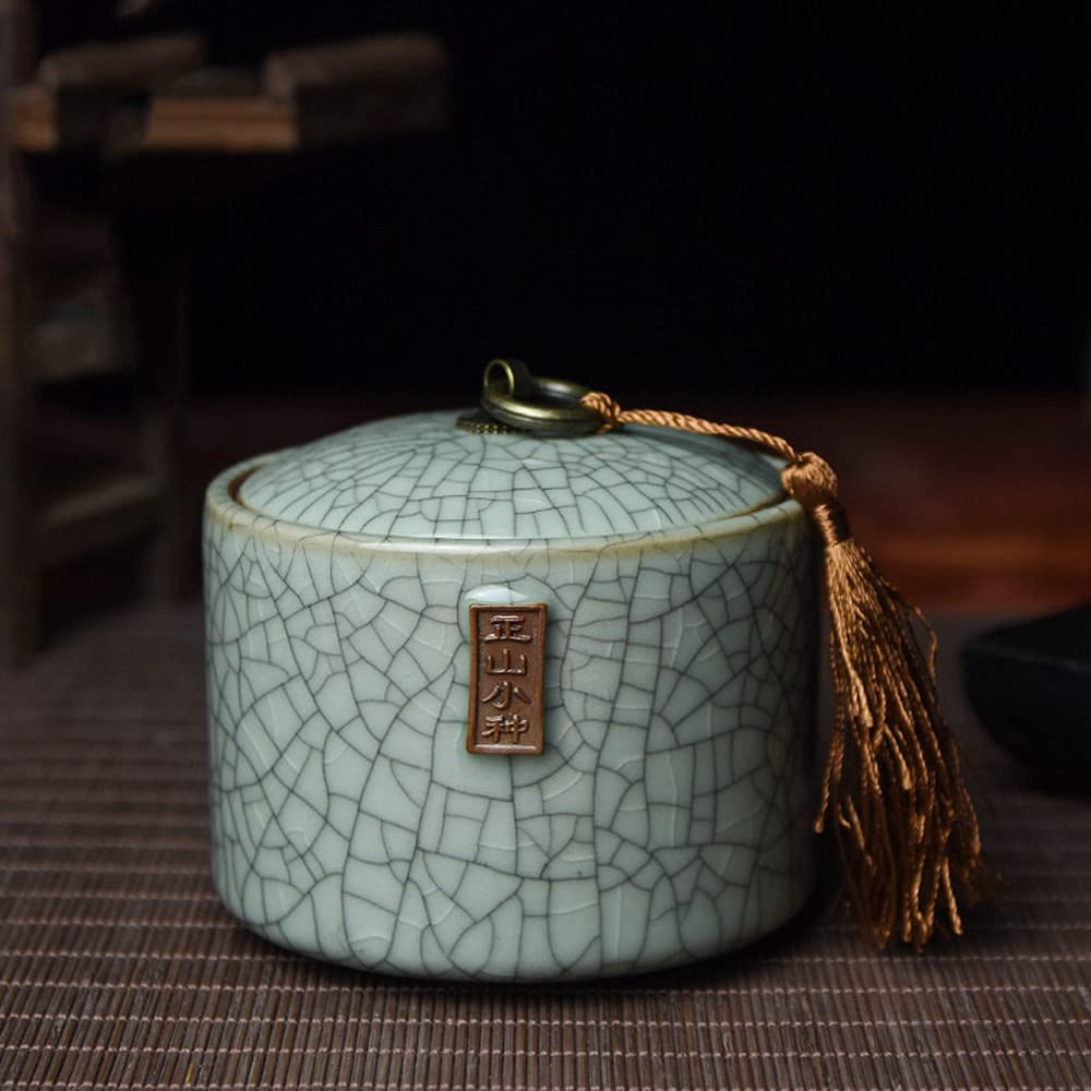 Słoik ceramiczny Puszki na herbatę, Longquan Celadon Hermetyczne puszki na herbatę Cearmic Travel Przenośne pudełko Pojemnik Słoik